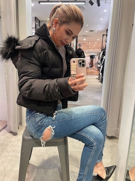 「GYDA（ジェイダ）のアイテム（その他アウター）」を使った、harukiさん（レディース・158cm）の秋コーディネート