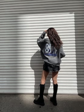 「GYDA（ジェイダ）のアイテム（ピアス（両耳用））」を使った、HARUKIさん（レディース・158cm）の秋コーディネート