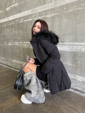 「アイテム（ダウンジャケット/コート）」を使った、HARUKIさん（レディース・158cm）の秋コーディネート