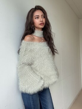 「GYDA（ジェイダ）のアイテム（ピアス（両耳用））」を使った、HARUKIさん（レディース・158cm）の秋コーディネート