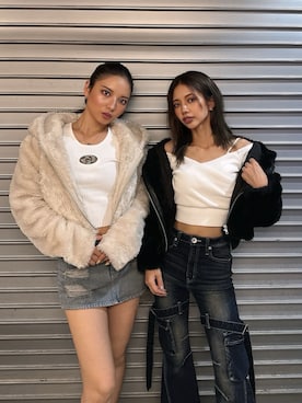 「アイテム（ダウンジャケット/コート）」を使った、harukiさん（レディース・158cm）の夏コーディネート