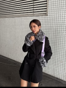 ベルト付きタイトファーコート｜ジェイダ（GYDA）公式通販｜RUNWAY