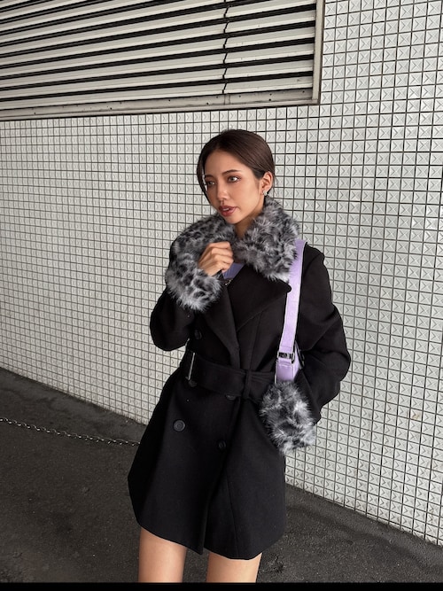 ベルト付きタイトファーコート（チェスターコート）｜GYDA（ジェイダ