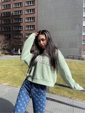 「GYDA（ジェイダ）のアイテム（ネックレス）」を使った、harukiさん（レディース・158cm）の冬コーディネート