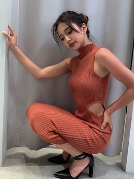 「GYDA（ジェイダ）のアイテム（ワンピース）」を使った、HARUKIさん（レディース・158cm）の夏コーディネート