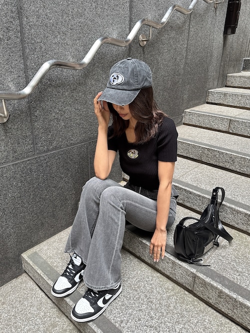 GD bijou MOLDハーフスリーブニットトップス