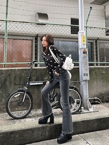 ハイウエストbijouフレアデニムパンツ｜ジェイダ（GYDA）公式通販