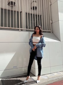 3WAYキャミソール ダメージデニムシャツ｜ジェイダ（GYDA 