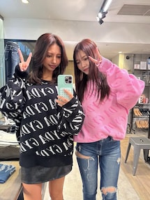 新品今季GYDA 総ロゴ ニット　SLANT PATTERNニットトップス GYDA SLANT PATTERNニットトップス（ニット/セーター）｜GYDA