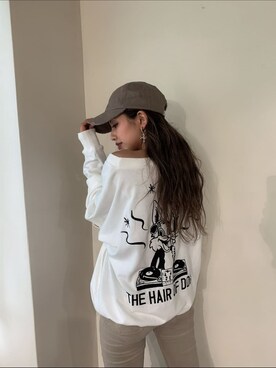 「GYDA（ジェイダ）のアイテム（ピアス（両耳用））」を使った、HARUKIさん（レディース・158cm）の秋コーディネート