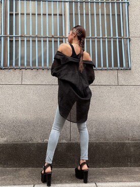 「GYDA（ジェイダ）のアイテム（ピアス（両耳用））」を使った、HARUKIさん（レディース・158cm）の夏コーディネート