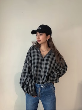「GYDA（ジェイダ）のアイテム（ネックレス）」を使った、harukiさん（レディース・158cm）の夏コーディネート
