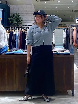「PAGEBOY（ページボーイ）のレースアップアソートナロースカート（スカート）」を使った、miii.さん（レディース・151cm）の秋コーディネート