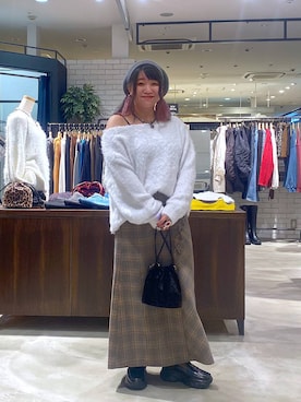 「アイテム（ハンチング/ベレー帽）」を使った、miii.さん（レディース・151cm・30代）の秋コーディネート