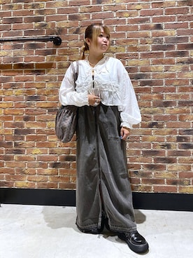 「niko and...（ニコアンド）のアイテム（その他シューズ）」を使った、miii.さん（レディース・151cm）の秋コーディネート