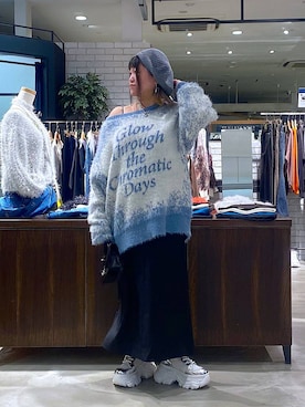 「PAGEBOY（ページボーイ）のレースアップアソートナロースカート（スカート）」を使った、miii.さん（レディース・151cm）の秋コーディネート