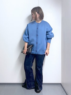 「PAGEBOY（ページボーイ）のチェーンスタッズショルダー（ショルダーバッグ）」を使った、miii.さん（レディース・150cm）の秋コーディネート