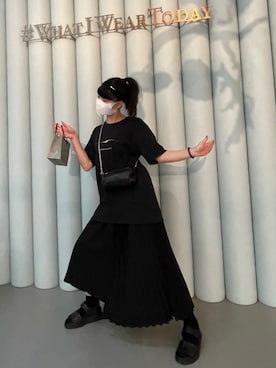 「McQ（マックキュー）のアイテム」を使った、Cyanさん（レディース・155cm）の秋コーディネート