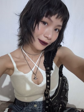 「BALENCIAGA」｜「アイテム（キャミソール）」を使った、Cyanさん（レディース・154cm）の春コーディネート
