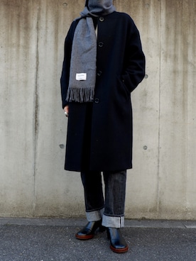 「CLANE（クラネ）のアイテム（ブーツ）」を使った、Kさん（レディース・162cm）の冬コーディネート