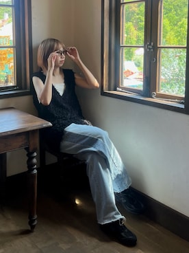 「アイテム（キャミソール）」を使った、Hayley さん（レディース・164cm）の夏コーディネート