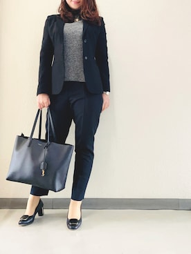 「LANVIN collection（ランバン コレクション）のアイテム」を使った、halm19さん（レディース・163cm）の冬コーディネート