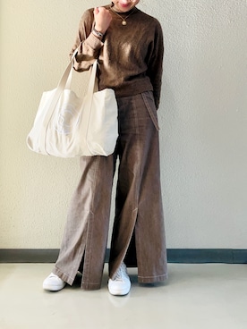 「茶系」｜halm19さん（レディース・163cm）の冬コーディネート