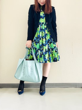 「MSGM（エムエスジーエム）のアイテム（ワンピース）」を使った、halm19さん（レディース・163cm）の夏コーディネート