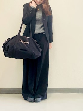 「仕事コーデ」｜「アイテム（セットアップ）」を使った、halm19さん（レディース・163cm）の冬コーディネート