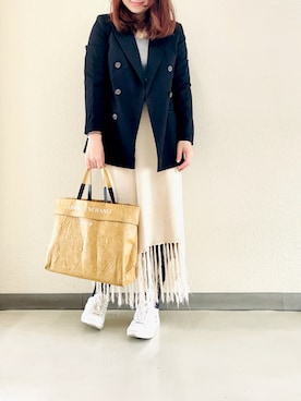 「H&M（エイチ・アンド・エム）のアイテム（テーラードジャケット）」を使った、halm19さん（レディース・163cm）の春コーディネート