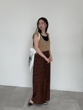 「アイテム（ベスト）」を使った、mizkさん（レディース・162cm・30代）の夏コーディネート