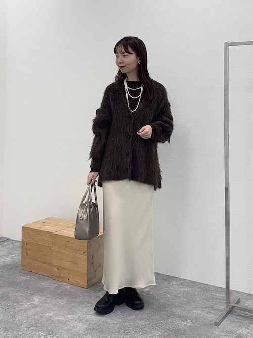 ストレッチサテンスカート　497324
