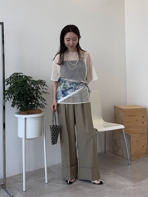 【試着のみ】deres デレス 11th リネン　パンツ セール】リネンブレンドスラックスパンツ 324950（その他パンツ