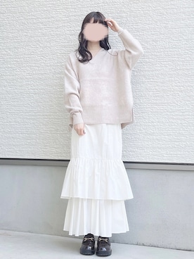 「AS KNOW AS PINKY（アズノゥアズピンキー）のアイテム（ローファー）」を使った、yuririn*さん（レディース・156cm）の秋コーディネート
