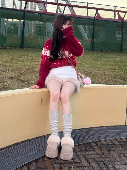 L.B CANDY STOCK]リボンビジューニット（ニット/セーター）｜LILY