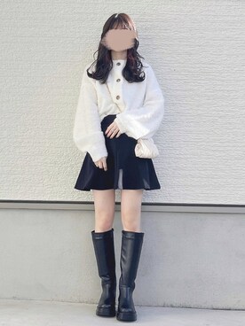 「GRL（グレイル）の2Wayキルティングがま口ミニバッグ（ショルダーバッグ）」を使った、yuririn*さん（レディース・156cm）の冬コーディネート
