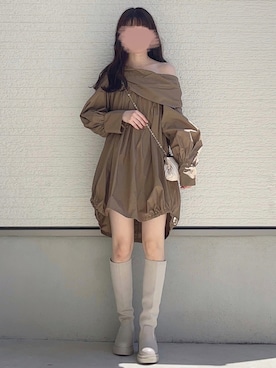 「COCO DEAL（ココディール）のアイテム（ワンピース/ドレス）」を使った、yuririn*さん（レディース・156cm）の秋コーディネート