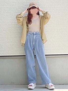 「RUUBON」｜「アイテム（帽子）」を使った、yuririn*さん（レディース・156cm）の夏コーディネート