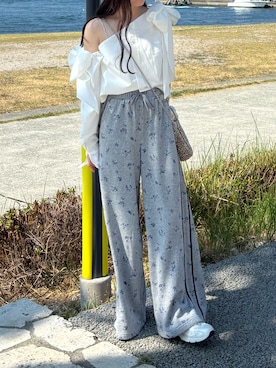 「アイテム（スウェットパンツ）」を使った、yuririn*さん（レディース・156cm）の秋コーディネート