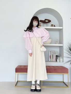 「GRL（グレイル）の2Wayキルティングがま口ミニバッグ（ショルダーバッグ）」を使った、yuririn*さん（レディース・156cm）の春コーディネート