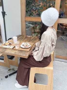 「SNIDEL（スナイデル）のアイテム（ハット）」を使った、yuririn*さん（レディース・156cm）の秋コーディネート