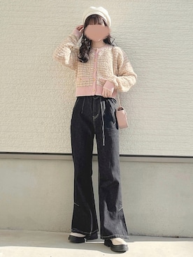 「アイテム（ハンチング/ベレー帽）」を使った、yuririn*さん（レディース・156cm）の冬コーディネート