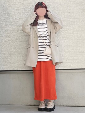 「GRL（グレイル）の2Wayキルティングがま口ミニバッグ（ショルダーバッグ）」を使った、yuririn*さん（レディース・156cm）の春コーディネート