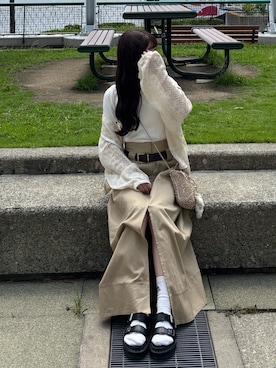 「アイテム（スカート）」を使った、yuririn*さん（骨格ウェーブ・レディース・156cm）の夏コーディネート