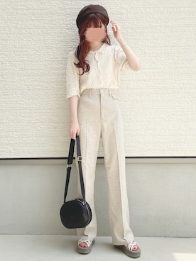 「COOLなこのコが仲間入り」｜「アイテム（ハンチング/ベレー帽）」を使った、yuririn*さん（レディース・156cm）の夏コーディネート