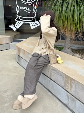 「アイテム（サンダル）」を使った、yuririn*さん（レディース・156cm）の秋コーディネート