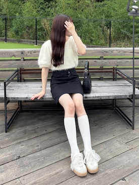 「アイテム（カーディガン/ボレロ）」を使った、yuririn*さん（レディース・156cm）の秋コーディネート