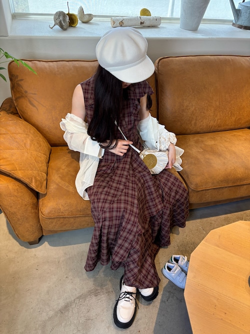 ラッフルフリルティアードシャツワンピ―ス（ワンピース）｜LILY