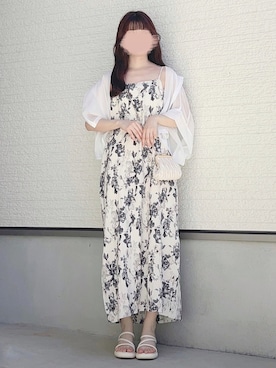 「GRL（グレイル）の2Wayキルティングがま口ミニバッグ（ショルダーバッグ）」を使った、yuririn*さん（レディース・156cm）の夏コーディネート