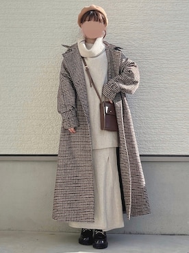 「AS KNOW AS PINKY（アズノゥアズピンキー）のアイテム（ローファー）」を使った、yuririn*さん（レディース・156cm）の冬コーディネート